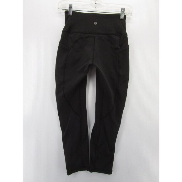 Lululemon Leggings 4 Pull On Pants Compression High Waist Yoga Gym - Picture 6 of 9